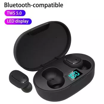 Беспроводные наушники TWS Bluetooth, спортивные наушники с управлением, водонепроницаемый микрофон, музыкальные наушники, работающие на всех смартфонах чёрный