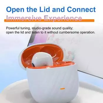 Беспроводные наушники TWS BT5.3 Легкий и эргономичный дизайн Полувкладыши Стерео Шум розовый