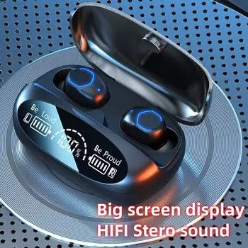 Беспроводные наушники TWS Наушники Bluetooth 5.3 с микрофоном и шумоподавлением Водонепроницаемая гарнитура для всех смартфонов белый