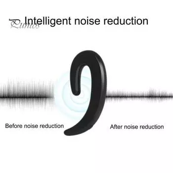 Беспроводные наушники Универсальные Bluetooth-совместимые наушники-вкладыши с костной проводимостью 4.1 с ушным крючком Спортивная гарнитура для ноутбука чёрный