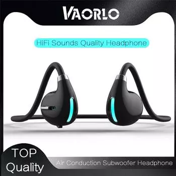 Беспроводные наушники VAORLO с воздушной проводимостью, сабвуфер, HiFi бас, качество музыки, звук с микрофоном HD с шумоподавлением для всех смартфонов белый