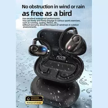 Беспроводные наушники-вкладыши ACS Stereo Sound BT5.4 Наушники Водонепроницаемые Эргономичный дизайн Открытые OnEar Sports чёрный