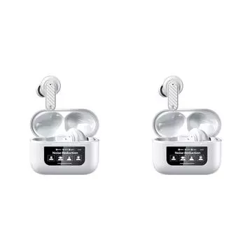 Беспроводные наушники-вкладыши BT 5.4 с функцией голосового переводчика в реальном времени, 144 языка(белый) КДЕ