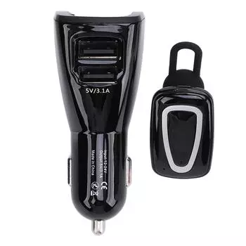 Беспроводные наушники-вкладыши с автомобильным зарядным устройством USB, магнитная зарядка, Bluetooth-гарнитура для вождения