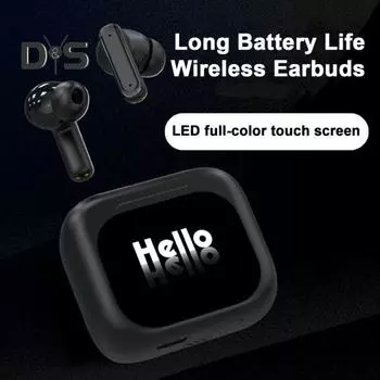 Беспроводные наушники-вкладыши с Bluetooth и зарядным чехлом. Легкие наушники с сенсорным экраном и шумоподавлением, устойчивые к поту. белый