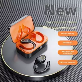 Беспроводные наушники-вкладыши с Bluetooth-совместимым чехлом для зарядки, интеллектуальным шумоподавлением, компактные портативные наушники с низкой задержкой чёрный