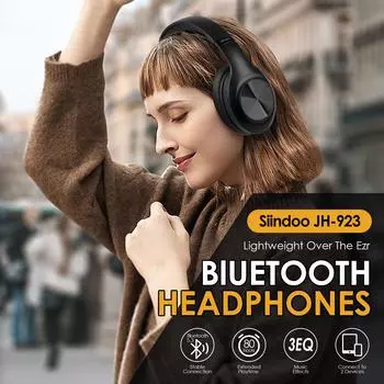 Беспроводные наушники-вкладыши с режимами 3EQ и глубокими басами Складные легкие Bluetooth-наушники черного цвета чёрный