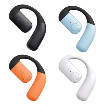 Беспроводные наушники-вкладыши с шумоподавлением, гарнитура с открытым ухом, воздушная проводимость, регулируемые наушники на 180°, с очень долгим временем работы от аккумулятора 30 часов синий