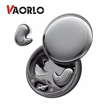 Беспроводные наушники-вкладыши VAORLO для сна, гарнитура с шумоподавлением и низкой задержкой, с HD-микрофоном, стереомузыкальные наушники для всех смартфонов чёрный