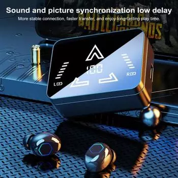 Беспроводные наушники Yousheng с поддержкой Bluetooth, цифровым дисплеем, высокочастотным звуком и низкой задержкой, водонепроницаемые наушники IP7 чёрный