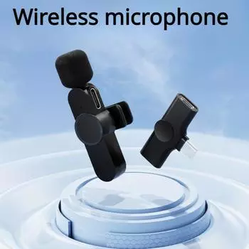 Беспроводные петличные микрофоны Live Streamer Специальное оборудование Микрофон для дальнего расстояния Гладкий бесшумный высококачественный хлопковый микрофон с защитой от брызг Type-C