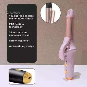 Беспроводные щипцы для завивки волос, 3 регулируемые температуры, перезаряжаемые, с быстрым нагревом, щипцы для завивки волос, выпрямитель, портативная электрическая палочка для завивки женских волос чёрный