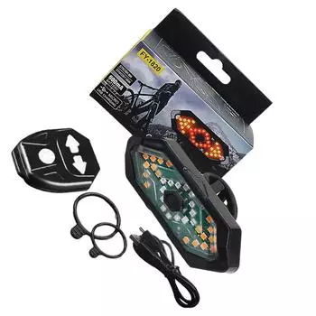 Беспроводные сигналы поворота с дистанционным управлением для безопасной езды на велосипеде. Задние фонари высокой видимости. Аксессуары для велосипедистов. Предупреждающие огни.