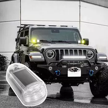 Беспроводные солнечные фонари для кабины, 12-светодиодные фонари для крыши кабины, самоклеящиеся фонари для крыши грузовика, водонепроницаемые для внедорожников, автофургонов, прицепов, освещение