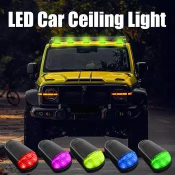 Беспроводные солнечные фонари кабины 7 цветов без перфорации управление через приложение беспроводные фонари на крыше для автомобиля грузовика D4k0