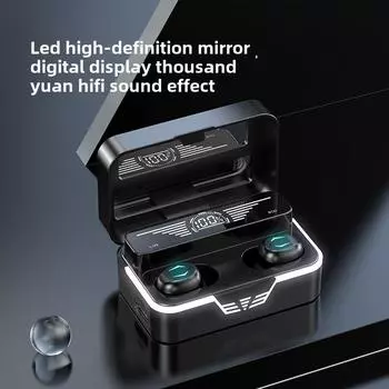 Беспроводные внутриканальные наушники TWS Mirror High Appearance Level Ambient Light чёрный