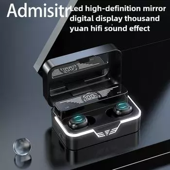 Беспроводные внутриканальные наушники TWS Mirror High Appearance Level Ambient Light чёрный