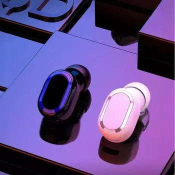 Беспроводные водонепроницаемые спортивные наушники-вкладыши с функцией зарядки через USB, совместимые с Bluetooth чёрный