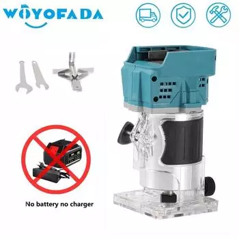 Бесщеточный электрический триммер, деревообрабатывающий электрический фрезерный станок по дереву, фреза по дереву, электроинструменты для Makita, аккумулятор 18 В(нет батареи) no plug no battery