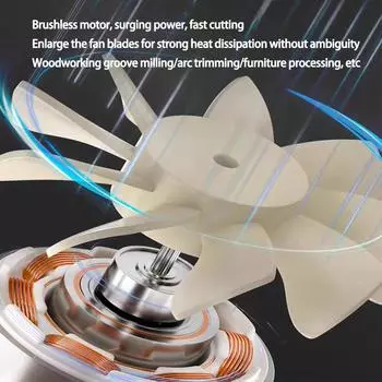 Бесщеточный электрический триммер, деревообрабатывающий торцовочный станок, фрезерный станок по дереву, гравировальный станок, долбежный станок, подходит для аккумулятора Dewalt 18 В