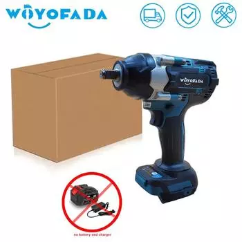 Бесщеточный электрический ударный гайковерт с крутящим моментом 1800 Нм, аккумуляторный ключ 1/2 дюйма для грузовиков, электроинструмент для батареи Makita (нет батареи) no battery no plug