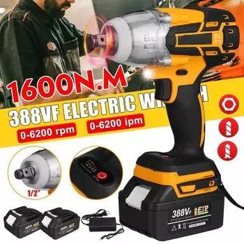 Бесщеточный электрический ударный гайковерт с высоким крутящим моментом 1600 нм, торцевой ключ 1/2 дюйма для аккумулятора Makita 18 В Only machine