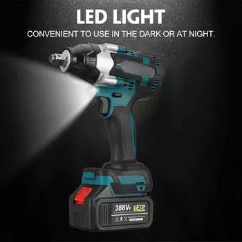 Бесщеточный электрический ударный гайковерт с высоким крутящим моментом 1700 Н.М, гнездо 1/2, перезаряжаемые беспроводные электроинструменты для батареи Makita 18 В just machine