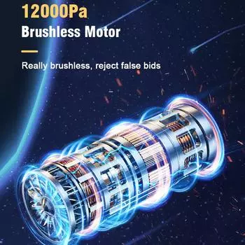 Бесщеточный автомобильный пылесос, беспроводной ручной автоматический пылесос двойного назначения для дома и автомобиля, мини-пылесос со встроенным аккумулятором