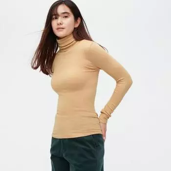 БЕСШОВНАЯ ГОРОЗИЦА В РЕБРИКУ UNIQLO JAPAN HEATTECH Т ОЧЕНЬ ТЕПЛАЯ С ДЛИННЫМ РУКАВОМ