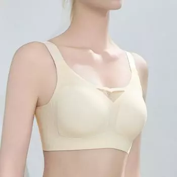 Бесшовная большого размера спортивная противоударная и антипровисающая беговая красота спина интегрированный фиксированный бюстгальтер-майка 75C