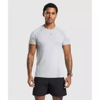 Бесшовная футболка GYMSHARK Apex Светло-серая Средне-серая A5A5H GCHW 3XL