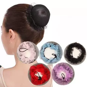 Бесшовная невидимая сетка для волос с карманом, повязка на голову для девочек, головные уборы для балета и танцев, головной убор, аксессуары для волос, головной убор фиолетовый