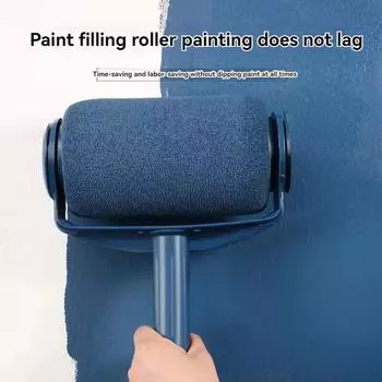 Бесшовная валковая настенная щетка с удлинителем, самогрунтующаяся валковая щетка, латексная краска, телескопическая щетка, валик для краски