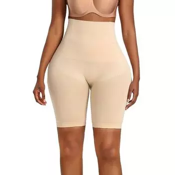 Бесшовное корректирующее белье больших размеров с высокой талией, утягивающее бедра, компрессионные брюки с высокой эластичной талией, обтягивающие утягивающие трусы S