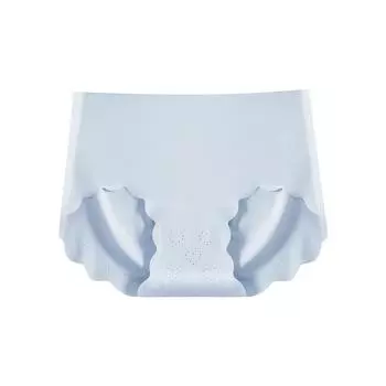 Бесшовное нижнее белье из ледяного шелка, женское нижнее белье со средней талией для маленьких девочек, антибактериальное дышащее дышащее нижнее белье больших размеров, женские треугольные шорты с головкой M