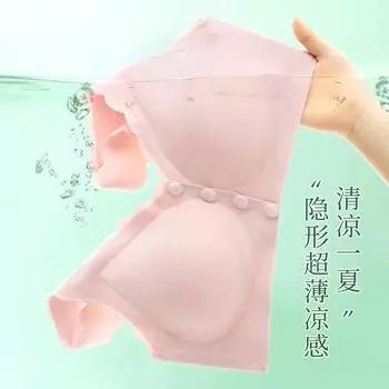 Бесшовное нижнее белье из ледяного шелка для женщин, стальные ободки, сборка, поддержка большой груди и маленькой жилетки, бюстгальтер среднего и пожилого возраста с пряжкой спереди, большой размер L