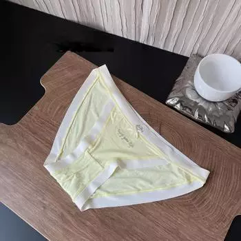 Бесшовное нижнее белье с высоким разрезом и большим эластичным бесшовным сексуальным женским треугольным бельем из чистого хлопка one size белый