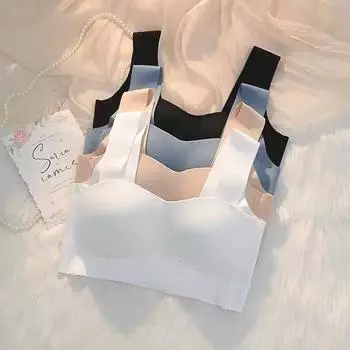 Бесшовное нижнее белье сексуальный бюстгальтер топ женский беспроводной бюстгальтер удобный однотонный бюстгальтер 32AB-38AB 32A белый