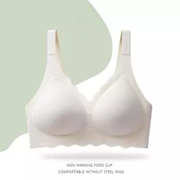 Бесшовное нижнее белье женское цельное с красивой спинкой большого размера интегрированный фиксированный бюстгальтер для беременных чехол 75B чёрный