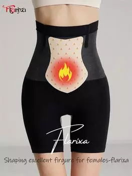 Бесшовное термобелье Flarixa для женщин, трусики с высокой талией, корректирующие живот, удобные корректирующие трусы для похудения