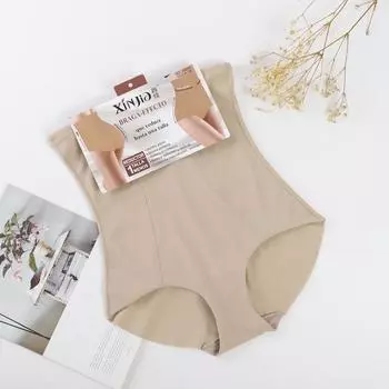 Бесшовные брюки с высокой талией для коррекции фигуры и подтяжки ягодиц Xin Jia для женщин, ледяной шелк, контроль живота (56070#). XL (115-135 lbs)