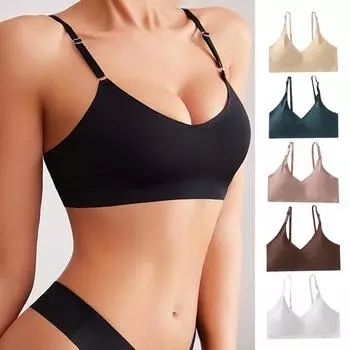 Бесшовные бюстгальтеры для женщин, спортивный бюстгальтер, удобный беспроводной бюстгальтер для йоги, нижнее белье для сна, интимное белье для девочек L белый