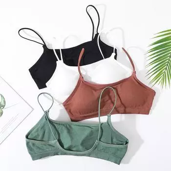 Бесшовные бюстгальтеры, топы, женское сексуальное нижнее белье, укороченное нижнее белье с низкой спинкой и квадратным вырезом, бандо с открытой спиной, сексуальные съемные подушечки, бюстгальтеры-трубки M зелёный