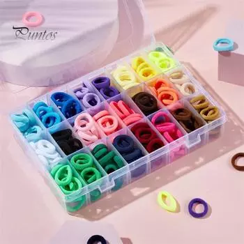 Бесшовные детские резинки для волос забавных цветов, легкая укладка, без повреждений, разноцветная мягкая текстурированная детская резинка для волос для девочек и взрослых A