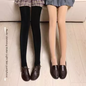 Бесшовные колготки Ruiya Nude Feel с защитой от зацепов и бархатной подкладкой для осени и зимы 200g Brushed (80-145 lbs)