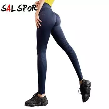 Бесшовные леггинсы для тренировок с высокой талией, джеггинсы с эффектом пуш-ап, сексуальные тонкие леггинсы для тренировок, повседневные леггинсы для фитнеса, Feminina