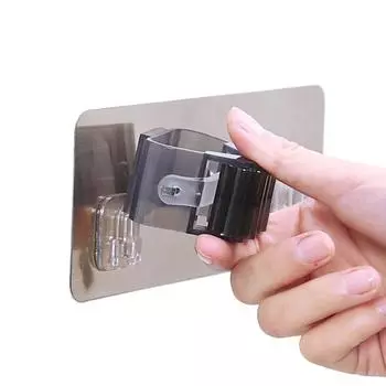 Бесшовные наклейки для швабры, кухонная стойка для метлы, кухонный крючок для ванной комнаты, крючки чёрный