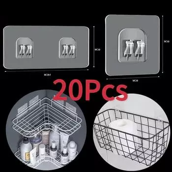 Бесшовные самоклеящиеся крючки прозрачные домашние акриловые прочные самоклеящиеся крючки для ванной комнаты кухни вешалка с пряжкой-коготь настенная полка 1PC