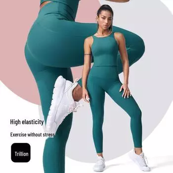 Бесшовные штаны для йоги Peach-Lift с высокой талией: Эластичная, быстросохнущая, дышащая одежда для фитнеса Small