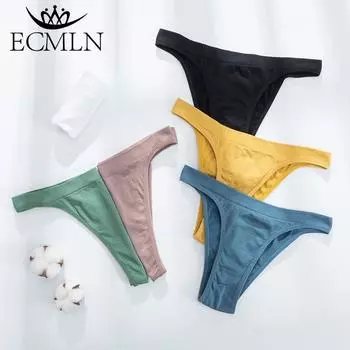 Бесшовные трусики, хлопковые трусы с промежностью, женские сексуальные стринги, трусики, женские стринги с низкой талией, бикини M/L белый